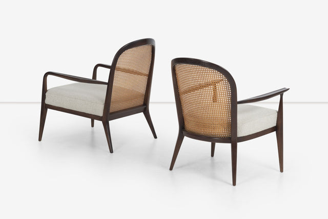 Pair of Paul McCobb Cane-Backed Lounge Chairs for Widdicomb