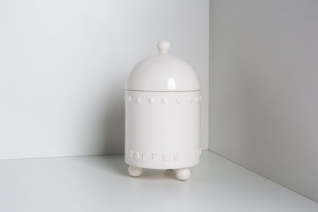 Stanley Tigerman White Ceramic "Tigerman City" Coffee Canister