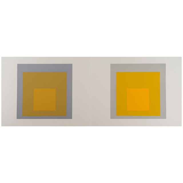 Josef Albers Homage to the Square Silk Screen Diptych